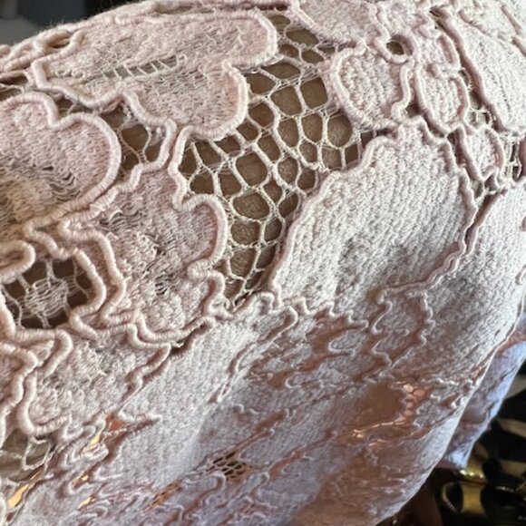 BCBG Lace Front Peplum Blouse - Picture 7 of 9